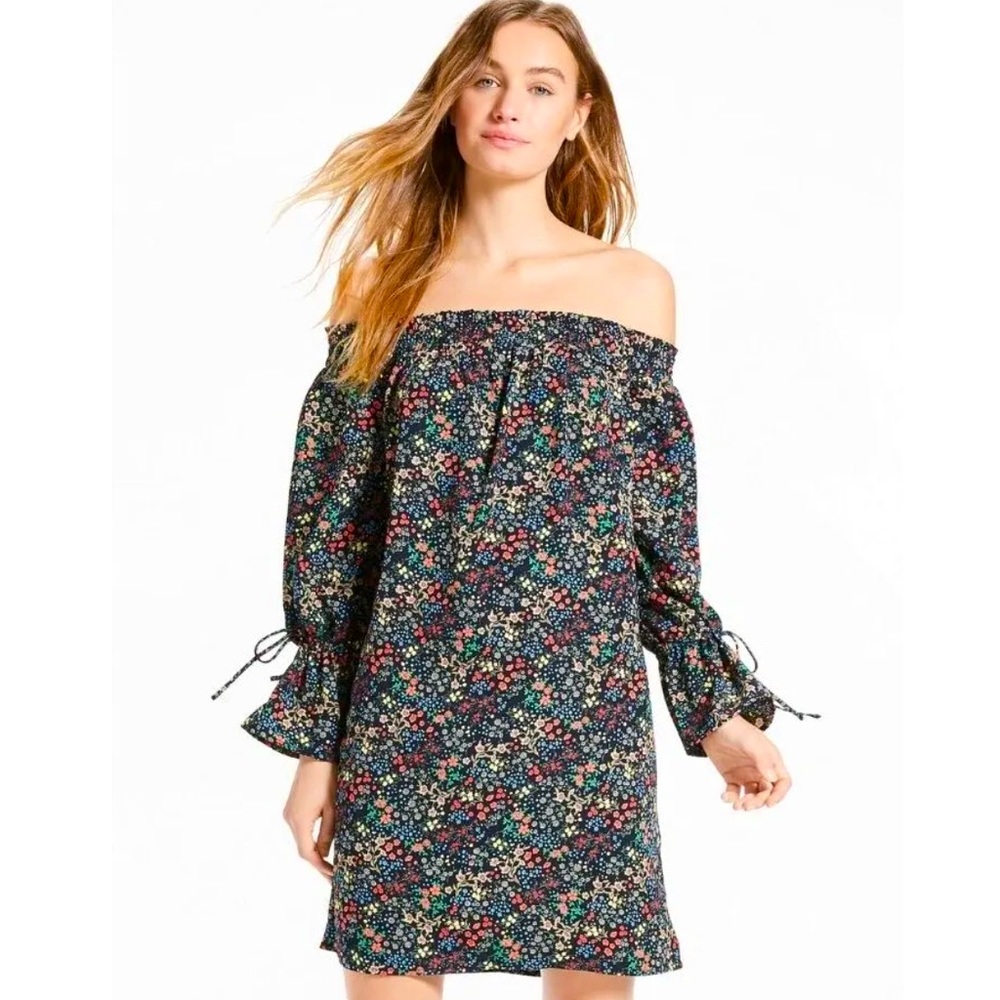 Lucky Brand Ditsy Floral Long Sleeve Off Shoulder Dress